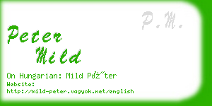 peter mild business card